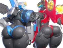 2girls 3d big_ass bubble_ass bubble_butt dat_ass huge_ass robot robot_girl robot_humanoid transformers trawert windblade windblade_(trawert)