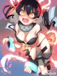 1girls 2d 2d_(artwork) 2d_artwork anime anime_character ashamed asian asian_female asian_girl asian_woman background bare_belly bare_chest bare_hands bare_hips bare_legs bare_shoulders bare_skin bare_thighs big_boobs big_breasts bikini bikini_bottom bikini_top black-haired_female black_bikini black_bikini_bottom black_bikini_top black_hair black_swimsuit black_swimwear blue_background blush_face blushing blushing_at_viewer blushing_female breasts busty busty_female busty_girl busty_teen busty_teenager cleavage curvaceous curvaceous_body curvaceous_female curvaceous_figure curvaceous_hips curvaceous_teenager curvaceous_thighs curvy curvy_body curvy_female curvy_figure curvy_hips curvy_teen curvy_thighs david_productions digital digital_art digital_drawing digital_drawing_(artwork) digital_media digital_media_(artwork) drawing embarrassed embarrassed_exposed_female embarrassed_expression embarrassed_female embarrassed_naked_female embarrassed_nude_female en'en_no_shouboutai enen_no_shouboutai exposed_belly exposed_chest exposed_hips exposed_legs exposed_shoulders exposed_skin exposed_thighs fanart female female_focus female_only fingers fire fire_ears fire_force fire_tail firefighter firefighter_coat firefighter_jacket firefighter_uniform flames flushed flushed_face flustered flustered_female full_body gradient_background groin hair_between_eyes halterneck hourglass_figure inguinal_crease inguinal_ligament japanese japanese_female japanese_girl japanese_woman knees kotatsu_tamaki large_boobs large_breasts lean_figure leaning leaning_forward legs long_hair looking_shocked multicolored_background narrow_waist neck_guard open_mouth orange-eyed_female orange_eyes parted_lips plain_background portrait pyrokinesis red_background shocked shocked_expression shocked_eyes shocked_face shocked_female shocked_look shoulders skindentation slender_body slender_waist slim_female slim_waist solo string_bikini swimsuit swimwear teenage_tits thigh_gap thighs tongue twintails twintails_(hairstyle) two-tone_background voluptuous voluptuous_teenager weekly_shonen_magazine white_pupils wide_hips