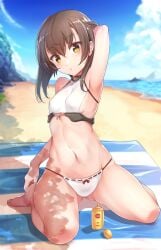 1girls 2d 2d_(artwork) 2d_artwork arm_behind_head armpit armpit_crease armpit_peek armpits bare_armpits bare_arms bare_belly bare_calves bare_chest bare_hands bare_hips bare_knees bare_legs bare_midriff bare_navel bare_shoulders bare_skin bare_soles bare_thighs bare_toes barefoot beach beach_background beach_setting belly belly_button blue_sky blue_sky_background blurred_background blurry_background breasts calves clouds collarbone curvaceous curvaceous_body curvaceous_female curvaceous_figure curvaceous_hips curvy curvy_body curvy_female curvy_figure curvy_hips day daylight daytime digital digital_art digital_drawing digital_drawing_(artwork) digital_media digital_media_(artwork) drawing elbows exposed_armpits exposed_arms exposed_belly exposed_chest exposed_hips exposed_legs exposed_midriff exposed_navel exposed_shoulders exposed_skin exposed_thighs exposed_toes eyebrows_visible_through_hair feet female female_focus female_only fit_female full_body game_character groin hair_between_eyes hairless_armpits hand_behind_head head_tilt inguinal_crease inguinal_ligament kantai_collection knees lean_figure legs legs_folded linea_alba looking_at_viewer medium_hair midriff narrow_waist navel nipple_bulge no_shoes ocean_background outdoor outdoor_background outdoor_nudity outdoors outside outside_nudity petite petite_body petite_breasts petite_female petite_girl petite_tits portrait posing posing_for_the_viewer posing_naked posing_nude presenting_armpit sea sea_background seaside seiza shaved_armpits shoulders sitting sitting_on_ass sitting_on_floor sitting_on_ground sitting_on_knees sky sky_background slender_body slender_waist slim_female slim_waist small_boobs small_breasts small_tits solo stomach summer_setting taihou_(kantai_collection) thick_thighs thighs tilted_head tiny_breasts tiny_tits toes video_game video_game_character video_games wariza wide_hips