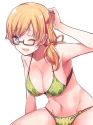 1girls 2d 2d_(artwork) 2d_artwork almost_naked almost_nude arm_behind_head armpit armpit_crease armpit_peek armpits background bare_armpits bare_arms bare_belly bare_chest bare_hands bare_hips bare_legs bare_midriff bare_navel bare_shoulders bare_skin bare_thighs belly belly_button big_boobs big_breasts bikini bikini_bottom bikini_only bikini_top blank_background blonde blonde-haired_female blonde_female blonde_hair blonde_hair_female blue-eyed_female blue_eyes breasts busty busty_female busty_girl cleavage collarbone dangling_breasts digital digital_art digital_drawing digital_drawing_(artwork) digital_media digital_media_(artwork) drawing elbows exposed exposed_armpits exposed_arms exposed_belly exposed_chest exposed_hips exposed_legs exposed_midriff exposed_navel exposed_shoulders exposed_skin exposed_thighs eye_closed eyebrows_visible_through_hair female female_focus female_only fingers fit_female glasses glasses_on_face glasses_on_head green_bikini green_bikini_bottom green_bikini_top green_swimsuit green_swimwear hairless_armpits halterneck hand_behind_head hanging-breasts harukana_receive head_tilt inguinal_crease inguinal_ligament konnyaku_(kk-monmon) large_boobs large_breasts lean_figure linea_alba long_hair looking_at_viewer midriff monotone_background mostly_nude naked naked_female naked_woman narrow_waist navel nearly_nude nude nude_female nudity one-eye_closed one_color_background one_eye_closed one_eye_open open_mouth open_mouth_smile parted_lips plain_background portrait practically_nude presenting_armpit semi-rimless_glasses shaved_armpits shiny_breasts shiny_hair shiny_skin shoulders slender_body slender_waist slim_female slim_waist smile smiley_face smiling smiling_at_viewer solid_color_background solo stomach string_bikini swimsuit swimwear thomas_emily tilted_head tongue under-rim_glasses upper_body white_background wide_hips yellow-haired_female yellow_hair