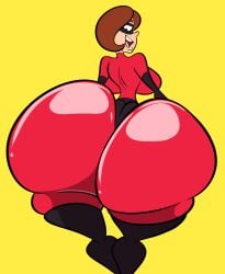 1girls ass ass_bigger_than_head ass_bigger_than_torso big_ass big_breasts bodysuit bottom_heavy breast_press breasts brown_hair bubble_butt elastigirl fat_ass female female_only helen_parr huge_ass hyper hyper_ass large_ass latex looking_back mask massive_ass milf mother oboithisisfunky png solo superheroine the_incredibles thick_ass thick_thighs thunder_thighs wide_hips