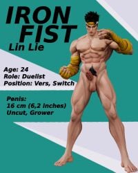 1boy 3d 3d_(artwork) 3d_artwork abs big_chest big_pecs chest erect erect_cock erect_dick erect_penis erection full_body iron_fist lin_lie linlieshusband male male_only marvel marvel_rivals muscles naked naked_male nude nude_male pecs six_pack solo solo_male standing tagme text