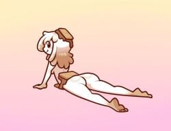 1girls ass breasts character_request female food_creature marshmallow nikoto_all-stars_smashing nude smores tagme