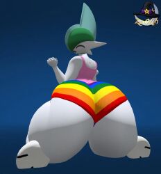 3d 3d_(artwork) big_ass bottomless bubble_butt femboy gallade huge_ass hyper_ass lenny_(zer0264) panties pokemon pokemon_(species) tagme thick_thighs wide_hips zer0264