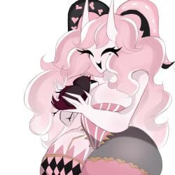 adorable big_breasts circus clown clown_girl cute cute_face jester jester_hat jester_outfit mask masked_female oc one_female stockings submissive submissive_female tfc the_freak_circus thick_thighs
