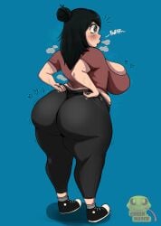 1girls bbw bbw_mom belly big_ass big_butt boku_no_hero_academia breasts color color_edit colored colored_sketch colorization colorized_edit colorshun female green_eyes green_eyes_female green_hair green_hair_female greenmasck inko_midoriya medium_breasts my_hero_academia pants rubber solo_female sweaty_body