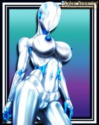1girls 2023 2d areolae artist_name blue_areola blue_genitals breasts color cowboy_shot cyberqueenindustries drone_(neo_world_order) faceless faceless_character faceless_female female genitals hand_on_hip humanoid jsyrin looking_at_viewer metallic_body neo_world_order pussy robot robot_girl robot_humanoid silver_skin solo solo_female standing