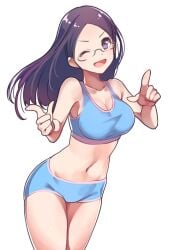 1girls 2d 2d_(artwork) 2d_artwork ;) arched_bangs background belly belly_button big_boobs big_breasts black-haired_female black_hair blank_background blue-eyed_female blue_bra blue_buruma blue_eyes blue_panties blue_underwear bra breasts buruma busty busty_female busty_girl busty_teen busty_teenager cleavage collarbone cowboy_shot curvaceous curvaceous_body curvaceous_female curvaceous_figure curvaceous_hips curvaceous_teenager curvy curvy_body curvy_female curvy_figure curvy_hips curvy_teen dark_hair digital digital_art digital_drawing digital_drawing_(artwork) digital_media digital_media_(artwork) dot_nose drawing elbows exposed eye_closed female female_focus female_only fingers from_front front_view glasses glasses_on_face glasses_on_head groin half_naked half_nude head_tilt high_school_student hourglass_figure inguinal_crease inguinal_ligament konnyaku_(kk-monmon) large_boobs large_breasts lean_figure legs_closed legs_together long_hair looking_at_viewer low_res low_resolution lowres midriff monotone_background naked naked_female naked_woman narrow_waist navel nude nude_female nudity one-eye_closed one_color_background one_eye_closed one_eye_open open_mouth open_mouth_smile panties parted_bangs parted_lips partially_undressed plain_background pointing pointing_at_viewer portrait posing posing_for_the_viewer posing_naked posing_nude saitou_kaede_(yama_no_susume) school_girl schoolgirl semi-rimless_glasses semi_nude shoulders slender_body slender_waist slim_female slim_waist smile smiley_face smiling smiling_at_viewer solid_color_background solo sports_bikini sports_bra sports_panties sports_underwear standing teen_girl teenage_female teenage_girl teenage_tits teenager thick_thighs thighs thighs_together tilted_head tongue top_view under-rim_glasses underwear underwear_only upper_body white_background wide_hips wink winking winking_at_viewer winking_eye yama_no_susume young_female young_woman