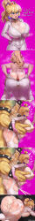 aestheticc-meme anal bowser bulge_through_clothing bulging_belly butt buttplug comic cum cum_in_ass cum_inside mario_(series) mario_kart princess_peach racing_suit sex