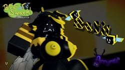 3d :> arrymix bee bee_swarm_simulator big_ass big_breasts logo roblox roblox_game robloxian self_upload simple_background tagme_(artist) watermark