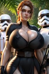 1girls 1woman 3d ai_generated big_ass big_breasts black_dress blond_hair bodycon_dress colossal_ass colossal_breasts emperor_palpatine jungle lightsaber long_hair luke luke_skywalker milf old old_woman older_female orange_eyes pale-skin pale-skinned_female ravenomega rule63 rule_63 sith_lord star_wars stormtrooper tight_dress wet_body