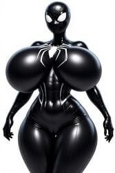3d ai ai_generated big_boobs big_breasts big_butt curvy female female_only genderbend genderswap_(mtf) huge_breasts marvel marvel_comics round_boobs round_breasts rule_63 spider-girl spider-man_(black_suit) spider-man_(series) symbiote thick_thighs tight_clothing tight_fit tight_suit voluptuous voluptuous_female