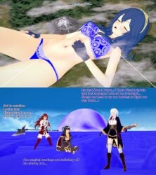 3d 4girls blue_hair cordelia_(fire_emblem) english_text female fire_emblem fire_emblem_awakening giantess implied_growth koikatsu lingerie lucina_(fire_emblem) nintendo nipple_bulge robin_(fire_emblem) robin_(fire_emblem)_(female) size_difference sleeping text tharja_(fire_emblem) unaware underwear xavierhuge