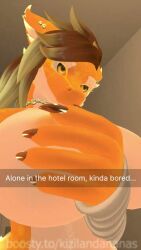 :3 anthro big_ass big_breasts big_thighs body_markings brown_hair cheek_tuft dogtags dragon dragoness ear_tuft female feminine fishnet_armwear fishnets furry furry_female furry_only horny_female hotel_room jewelry no_humans nude nude_female orange_body orange_eyes scales scalie selfie snapchat snapchat_story solo solo_female solo_focus tagme tail teasing teasing_viewer thicc thick_ass thick_thighs unity_(engine) video voluptuous vrchat vrchat_avatar vrchat_model wingless_dragon