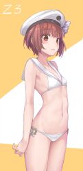 1girls 2d 2d_(artwork) 2d_artwork background bare_armpits bare_arms bare_belly bare_chest bare_hands bare_hips bare_legs bare_midriff bare_navel bare_shoulders bare_skin bare_thighs belly belly_button bikini bikini_bottom bikini_only bikini_top blank_expression blank_eyes blank_stare blush_face blushing blushing_at_viewer blushing_female bored bored_expression breasts brown-eyed_female brown-haired_female brown_eyes brown_hair cap character_request cleavage collarbone curvy curvy_body curvy_female curvy_figure curvy_hips digital digital_art digital_drawing digital_drawing_(artwork) digital_media digital_media_(artwork) drawing emotionless exposed_armpits exposed_arms exposed_belly exposed_chest exposed_hips exposed_legs exposed_midriff exposed_navel exposed_shoulders exposed_skin exposed_thighs eyebrows_visible_through_hair female female_focus female_only fingers fit_female flushed flushed_face game_character groin halterneck inframammary_fold inguinal_crease inguinal_ligament kantai_collection konnyaku_(kk-monmon) lean_figure legs_closed legs_together linea_alba looking_at_viewer looking_sideways looking_to_the_side midriff multicolored_background narrow_waist navel neutral_expression nipple_bulge petite petite_body petite_breasts petite_female petite_girl petite_tits plain_background portrait short_hair shoulders side-tie_bikini slender_body slender_waist slim_female slim_waist small_boobs small_breasts small_tits solo standing stomach swimsuit swimwear thighs thighs_together tiny_breasts tiny_tits two-tone_background upper_body video_game video_game_character video_games white_background white_bikini white_bikini_bottom white_bikini_top white_swimsuit white_swimwear wide_hips yellow_background