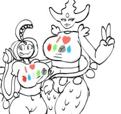 2girls big_blue_bubble candelavra edamimi female female_only minigonchar monster monster_girl my_singing_monsters video_game_character video_game_franchise video_games