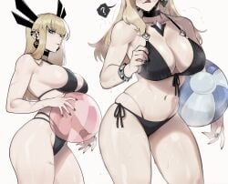 bikini blonde_hair breasts female hair magik_(illyana_rasputin) marvel masoq095 wide_hips x-men