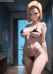 1girls 2d ai_generated android_18 areolae armpit bare_arms bare_legs bare_shoulders belly big_breasts bikini bikini_bottom bikini_top blonde blonde_female bob_cut chest curvaceous_female curvaceous_figure curvy curvy_figure cute cute_face detailed dragon_ball dragon_ball_z eyelashes eyeshadow female female_only fit fit_female focus hair high_quality hourglass_figure huge_breasts inviting_to_sex kai_harn large_breasts legs light-skinned_female light_skin lips lipstick makeup mascara mature mature_female mature_woman muscular nero100 outdoors outside pale-skinned_female pale_skin perky_breasts posing seductive seductive_look short_hair stable_diffusion strong_female swimsuit swimwear tagme thighs urvaceous