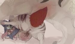 1boy 1girls 8_nipples anal anal_penetration anal_sex animal_genitalia barioth blood_on_face bottomless bruise bruised claw claw_marks feline_penis felyne feral feral_on_female feral_penetrating feral_penetrating_anthro large_penis monster_hunter monster_hunter_stories_2:_wings_of_ruin nosebleed one_eye_closed pink_hair pussy_juice pussy_juice_drip rape ryona scratch_marks scratches sex size_difference spiked_penis squirting stinkshanoalova stomach_bulge stomach_deformation tears tsukino_(monster_hunter_stories)