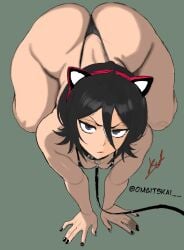 1girls artist_name artist_signature ass ass_crack black_hair black_hair_female bleach butt color color_edit colored colored_sketch colorized_edit colorshun devil_may_kai looking_at_viewer petplay purple_eyes rukia_kuchiki sexy sexy_body sexy_pose short_hair short_hair_female solo solo_female solo_focus tongue tongue_out
