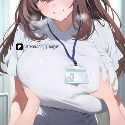 1girl ai_assisted ai_generated beautiful_girl big_ass big_breasts curvy female garter_belt garter_straps idolmaster idolmaster_cinderella_girls idolmaster_shiny_colors nurse sexy taugust thighhighs tsukioka_kogane