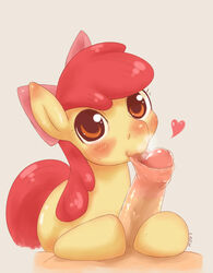 apple_bloom_(mlp) barefoot beige_penis beige_skin black_eyes blush bow cute equine erection eyelashes female feral friendship_is_magic hair happy heart hooves horse human long_hair looking_at_viewer male my_little_pony nude orange_eyes penis pink_penis pink_skin plain_background pony red_hair rigi shadow shiny skin smile straight uncut white_background white_eyes yellow_fur yellow_nose young