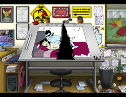 anthro background_death bundycoot clothing death disney dr._drakken kim_possible male_death shego straight_hair suicide when_you_see_it