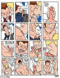 2boys ascot balls blonde_hair blowjob brother_sucking_brother brothers brown_hair clothes_removed cock_gobble cock_hungry cock_slap comic_page cum_dripping_from_penis cum_hungry cum_outside cumshot dean_venture dialog erect_while_sucking erection fellatio flaccid gay getting_erect giving_head going_down_on handjob hank_venture holding_head holding_penis imminent_orgasm incest inviting_to_sex kissing kissing_penis licking_penis male_nipple_licking male_only mouth_open nude oral oral_sex orgasm_face orgasm_from_oral pants_pulled_down penis_grab penis_lick precum_drip shirt_lift sucking_off teen_boy teenager tezuka998 tongue_out twin_brothers twincest twins undressing_another venture_brothers