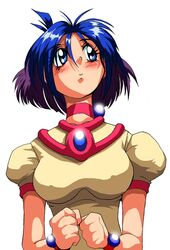 1990s 1998 1girls 20th_century amelia_wil_tesla_seyruun breasts eyeball_(artist) female female_only human large_breasts pale-skinned_female pale_skin princess purple_hair short_hair slayers solo sorceress tagme