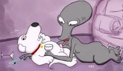 2005 alien american_dad brian_griffin canine crossover dog family_guy gay interspecies local-shop roger_smith yaoi