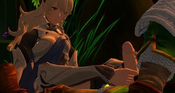 3d clothed corrin_(female)_(fire_emblem) corrin_(fire_emblem) crossover elf feet female fire_emblem fire_emblem_fates fire_emblem_warriors footjob forest hyrule_warriors link male nintendo straight super_smash_bros. the_legend_of_zelda xnalara yesimtaco