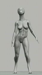 3d animated anthro ass bald breasts female invalid_tag nude solo yogher