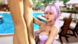 1boy 1girls 2018 3d animated bare_shoulders big_breasts breast clothed_female_nude_male corset day dead_or_alive dead_or_alive_xtreme_beach_volleyball dead_or_alive_xtreme_venus_vacation dress erection female fiona_(doa) hair human large_breasts lavender_hair lavender_lingerie lazyprocrastinator lingerie lips long_hair looking_down looking_up male no_sound nose open_mouth outdoors paizuri paizuri_under_clothes penis pool princess purple_hair shiny shiny_skin shorter_than_10_seconds source_filmmaker teenage_girl teenager teeth video water