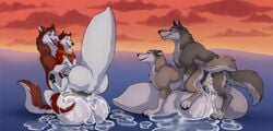 aleu all_fours animal_genitalia animal_penis balls balto balto_(film) big_balls canine canine_penis cum female feral feral_on_feral huge_balls hyper hyper_balls hyper_sheath incest jenna_(balto) kodi male mammal penis sheath straight tofu-doggo wolf zetsin