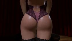 3d 3dx_nixah animated ass ass_focus ass_shake backboob booty bouncing_ass bouncing_breasts caroline_(3dx_nixah) lace-trimmed_legwear lace-trimmed_thighhighs large_penis lingerie realistic round_ass seline_(3dx_nixah) sound stockings tagme tease video