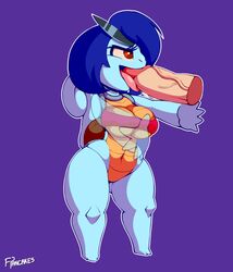 1boy 1girls 2018 abs anthro anthrofied ass big_breasts blue_hair blue_skin breasts clothed clothing eyelashes fellatio female freepancakes hi_res interspecies male nintendo non-mammal_breasts open_mouth oral perfect_height pokémon_(species) pokemon pokemon_(species) pokemon_rgby reptile scalie shell shortstack simple_background slightly_chubby smile solo_focus squirtle standing standing_fellatio straight text thick_thighs tongue video_games watermark wide_hips