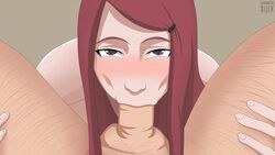 1boy 1girls animated blowjob deepthroat faceless_male fellatio female hairclip hairy_legs hairy_thighs hands_on_thighs long_hair looking_at_viewer male milf naked naruto nude omegazero01 oral penis pov pov_eye_contact red_hair sex sijix straight sucking tagme uzumaki_kushina video violet_eyes