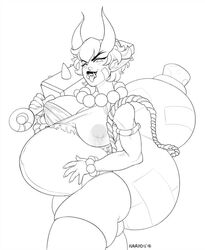 belly big_belly female huge_belly narodii nipples oni pregnant ready_to_pop