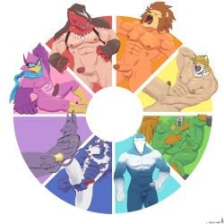 1:1 abs absurd_res animal_head animal_humanoid anthro avian balls bandai_namco beerus bird blanka butt canid canine canis capcom color_wheel_challenge darkstalkers dinosaur domestic_cat dragon_ball dragon_ball_super erection felid feline felis for_a_head genitals glacius green_body green_skin group hair hairless hairless_cat hi_res humanoid humanoid_genitalia humanoid_penis jon_talbain killer_instinct king king_(tekken) king_of_dinosaurs leo_(red_earth) male mammal mizukage_(artist) muscular muscular_anthro muscular_humanoid muscular_male nipples nude nude_anthro nude_human nude_male orange_hair pecs penis pink_body pinup pose prehistoric_species presenting purple_body raised_leg rareware red_earth reptile rivals_of_aether royalty scalie scarf snk sphynx_(cat) street_fighter tekken the_king_of_fighters warzards wolf wrastor