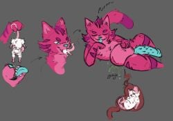 animal_genitalia belly blue_penis blue_tongue domestic_cat duo felid feline felis feral genitals held_by_tail hi_res holding_prey inflated_belly inside_stomach internal kurzaen_(character) larger_feral licking magenta_body male male/male mammal murid murine onomatopoeia oral_vore penile_spines penis purring rat ratrat13 rodent rumbling_stomach simple_background size_difference soft_vore sound_effects text tongue vlad_cool vore white_body