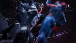 2boys 3d alien alien_boy athletic athletic_male big_ass big_penis decchi_t gay held_by_throat held_up huge_cock imminent_sex larger_male long_tongue male male/male male_only masked masked_male monster_boy muscular muscular_male partially_clothed partially_clothed_male penis_out peter_parker sharp_teeth size_difference smaller_male spider-man spider-man_(marvel_rivals) superhero_costume tendrils tentacles teratophilia venom_(marvel) venom_(marvel_rivals) xenophilia yaoi