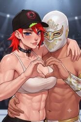 aew dusty_(fortnite) fortnite fortnite:_battle_royale hair_red lucha_libre lucha_libre_mask luchador luchador_mask mexican mystic tattoos tomboy