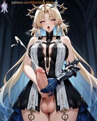 1futa 1futanari adult adult_female ahe_gao ahegao ahegao_face ai_generated balls ballsack bare_shoulders big_breasts black_dress blonde_hair blue_gloves blue_hair boobs breasts bust busty busty_female busty_girl clothes clothing cock colored_inner_hair cum dick dickgirl dress ejaculating ejaculating_cum ejaculation elf female fleurdelys_(wuthering_waves) foreskin futa futa_masturbation futanari futanari_masturbation girl gloves halo handjob horns kuro_games large_breasts long_hair machine_muse masturbation mature mature_body mature_female multicolored_hair navel open_mouth orgasm orgasm_face penis pointy_ears rolling_eyes semen sexy sexy_body single_horn solo sperm testicles tits tongue_out trans trans_woman two-tone_hair uncensored very_long_hair watermark wuthering_waves