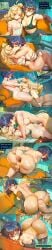 1girls ai_generated anal anal_penetration anal_sex anus belle_(zenless_zone_zero) belly_bulge big_ass big_breasts big_penis blonde_hair blue_hair bulge choker clothed clothing comic comic_page comic_panel deepthroat dickgirl dickgirl/female gloves green_eyes heart kissing medium_penis mostly_clothed mostly_nude nipples nude oral oral_penetration oral_sex piper_wheel pov seluneth sex spread_ass story vaginal vaginal_penetration zenless_zone_zero