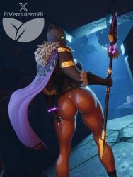 3d ass athletic_female elverdulero98 fit_female fortnite marvel shuri_(fortnite)