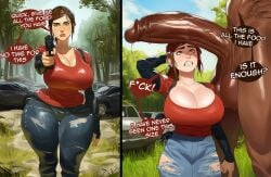 1female 1girls 2d 2d_(artwork) ai_art ai_assisted ai_generated ass biceps big_ass big_breasts big_butt big_thighs biped bolt_on_tits breast_implants breasts brown_hair caption ellie_(the_last_of_us) ellie_williams enhanced_breasts fake_breasts female female_focus female_only green_eyes hourglass_figure huge_ass huge_breasts huge_butt human humanoid large_ass large_breasts light-skinned_female light_skin lovelandsai ponytail shortstack silicone silicone_implants stable_diffusion straight text text_box text_bubble the_last_of_us thick_thighs thighhighs thighs voluptuous voluptuous_female