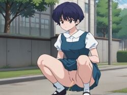 ai_generated akane_tendo exhibitionism peeing ranma_1/2