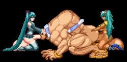 brazilian_miku futa_on_male futadom hatsune_miku malesub miku_hatsune mugenfutacharsmaker muscular muscular_male small_dom_big_sub smaller_futa spitroast