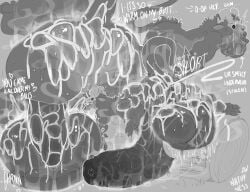 2026 absurd_res anthro balls bent_over big_balls big_butt big_penis biped bodily_fluids bone bone_mask butt churning_balls clothing cum cum_everywhere cum_on_balls cum_on_butt english_text erection excessive_cum excessive_genital_fluids foreskin genital_fluids genitals glans heart_symbol hi_res horn huge_balls huge_butt huge_penis humanoid_genitalia humanoid_penis hyper hyper_balls hyper_genitalia hyper_penis leaking_precum log looking_pleasured lying male mask messy monochrome musky_penis nathyness onomatopoeia pawpads penis precum signature skull skull_mask sniffing sniffing_clothes solo sound_effects spade_tail tail text thick_thighs underwear underwear_sniffing unknown_species wood