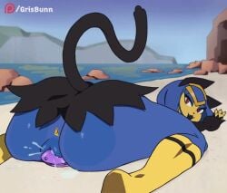 animated anthro anus ass beach bodily_fluids bottomwear butt_focus butt_slap clothing cowgirl_position digital_media_(artwork) dildo dildo_sitting ejaculation felid feline female from_front_position genital_fluids genitals looking_at_viewer looking_pleasured mammal masturbation no_sound on_bottom on_top pal_(species) palworld penetration pocketpair seductive sekhmet_(pal) sex sex_toy short_playtime skirt slap solo tagme tail tail_motion thick_thighs vaginal_fluids vaginal_masturbation vaginal_penetration vaginal_squirting video vulva wide_hips